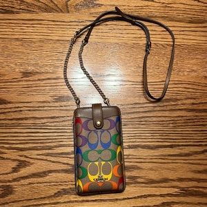 Rainbow Coach Phone Crossbody